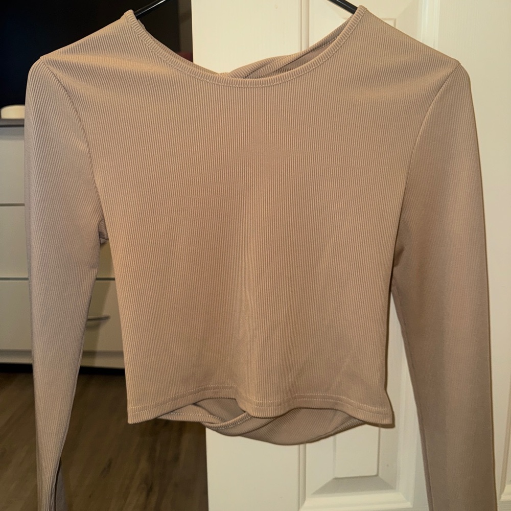 Elegant Tan Long Sleeve Top
